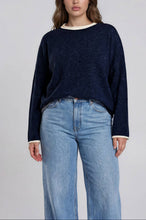 Load image into Gallery viewer, Worchester Rolled Crewneck Sweater in Navy