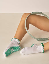 Load image into Gallery viewer, Ruffle Grip Pilates Sock in Butter Yellow