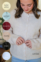 Load image into Gallery viewer, Highlands Button Down Cardigan in Baby Blue