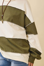 Load image into Gallery viewer, Coronado Striped Pullover in Butter + Olive