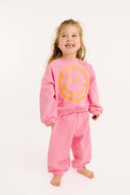 Load image into Gallery viewer, Kids Smiley Sweatsuit in Pink