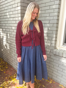 Dallas Sleeveless Denim Dress