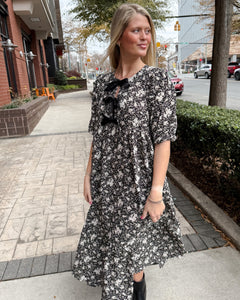 Waco Floral Bow Dress