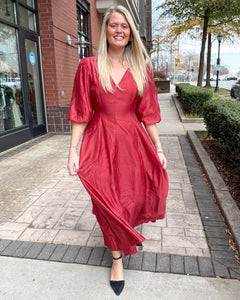 Claremont Dress in Red