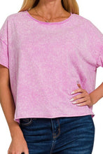 Load image into Gallery viewer, Swanzy Acid Wash Crop Top in Light Pink