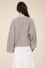Load image into Gallery viewer, Cambridge Eyelet Cable Knit Cardigan in Taupe