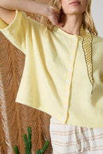 Load image into Gallery viewer, Dana Point Raw Edge Boxy Cardigan in Butter