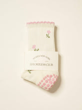 Load image into Gallery viewer, Ruffle Grip Pilates Sock in Tulips