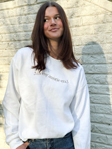The Crewneck Collection: Auntie Era Embroidered Sweatshirt