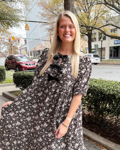 Waco Floral Bow Dress