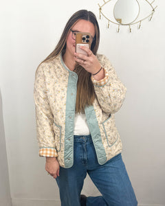 Aston Quilted Cream Reversible Jacket