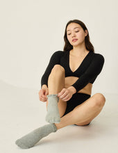 Load image into Gallery viewer, Ruffle Grip Pilates Sock in Baby Blue