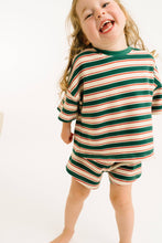 Load image into Gallery viewer, Kids Slouchy Set in Forest Stripe