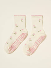 Load image into Gallery viewer, Ruffle Grip Pilates Sock in Tulips