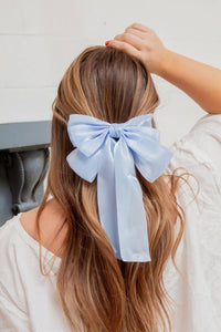 The Bow Collection: Blue Bow Barrette