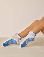 Load image into Gallery viewer, Ruffle Grip Pilates Sock in Cobalt Blue