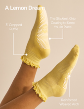 Load image into Gallery viewer, Ruffle Grip Pilates Sock in Baby Blue