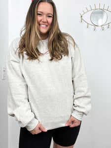 The Crewneck Collection: Embroidered Bow Sweatshirt