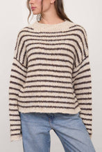 Load image into Gallery viewer, Dedham Striped Rolled Edge Sweater