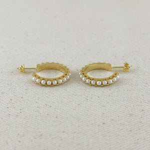 Paris Jewelry Collection: Pearl Gold Hoops