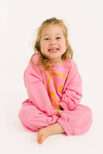 Load image into Gallery viewer, Kids Smiley Sweatsuit in Pink
