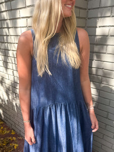 Dallas Sleeveless Denim Dress