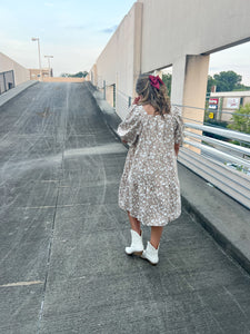 Old Market Neutral Floral Dress