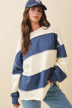 Load image into Gallery viewer, Coronado Striped Pullover in Butter + Navy