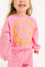 Load image into Gallery viewer, Kids Smiley Sweatsuit in Pink