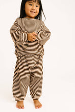 Load image into Gallery viewer, Kids Espresso Stripe Sweatsuit