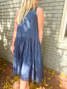Dallas Sleeveless Denim Dress