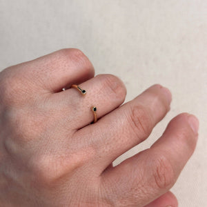 Paris Jewelry Collection: Micro Bezel Zirconia Open Ring
