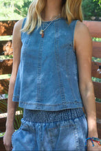 Load image into Gallery viewer, Chatman Sleeveless Denim Top