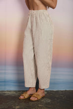 Load image into Gallery viewer, Watch Hill Striped Elastic Waist Pants in Mocha
