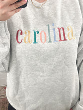 Load image into Gallery viewer, The Crewneck Collection: Carolina Embroidered Sweater