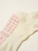 Load image into Gallery viewer, Ruffle Grip Pilates Sock in Pink Bows