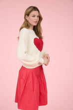 Load image into Gallery viewer, Paris Heart Crewneck Sweater in Ivory