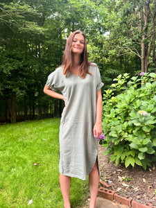 Cocoa Beach Midi Dress in Sage