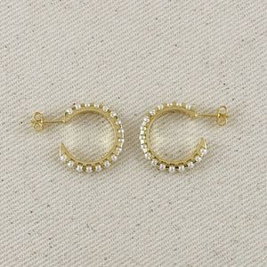 Paris Jewelry Collection: Pearl Gold Hoops