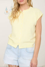 Load image into Gallery viewer, Chapel Hill Rolled Collar Top in Butter Yellow