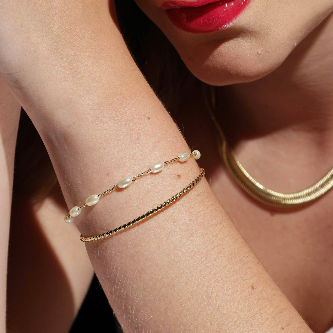 Paris Jewelry Collection: Gold + Pearl Cuff