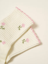 Load image into Gallery viewer, Ruffle Grip Pilates Sock in Tulips