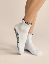 Load image into Gallery viewer, Ruffle Grip Pilates Sock in Butter Yellow