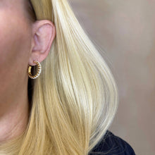 Load image into Gallery viewer, Paris Jewelry Collection: Pearl Gold Hoops