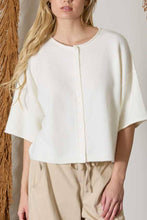 Load image into Gallery viewer, Dana Point Raw Edge Boxy Cardigan in Ivory