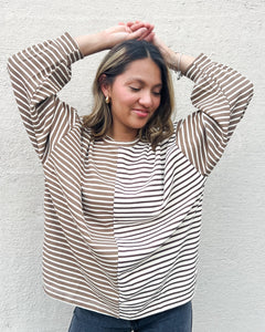 Carlsbad Neutral Striped Top