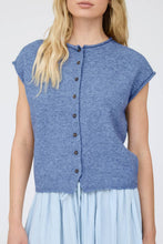 Load image into Gallery viewer, Chapel Hill Rolled Collar Top in Blue