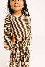 Load image into Gallery viewer, Kids Espresso Stripe Sweatsuit