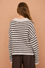 Load image into Gallery viewer, Dedham Striped Rolled Edge Sweater
