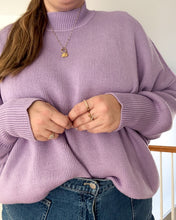 Load image into Gallery viewer, Island Park Side Slit Oversized Sweater in Lavendar